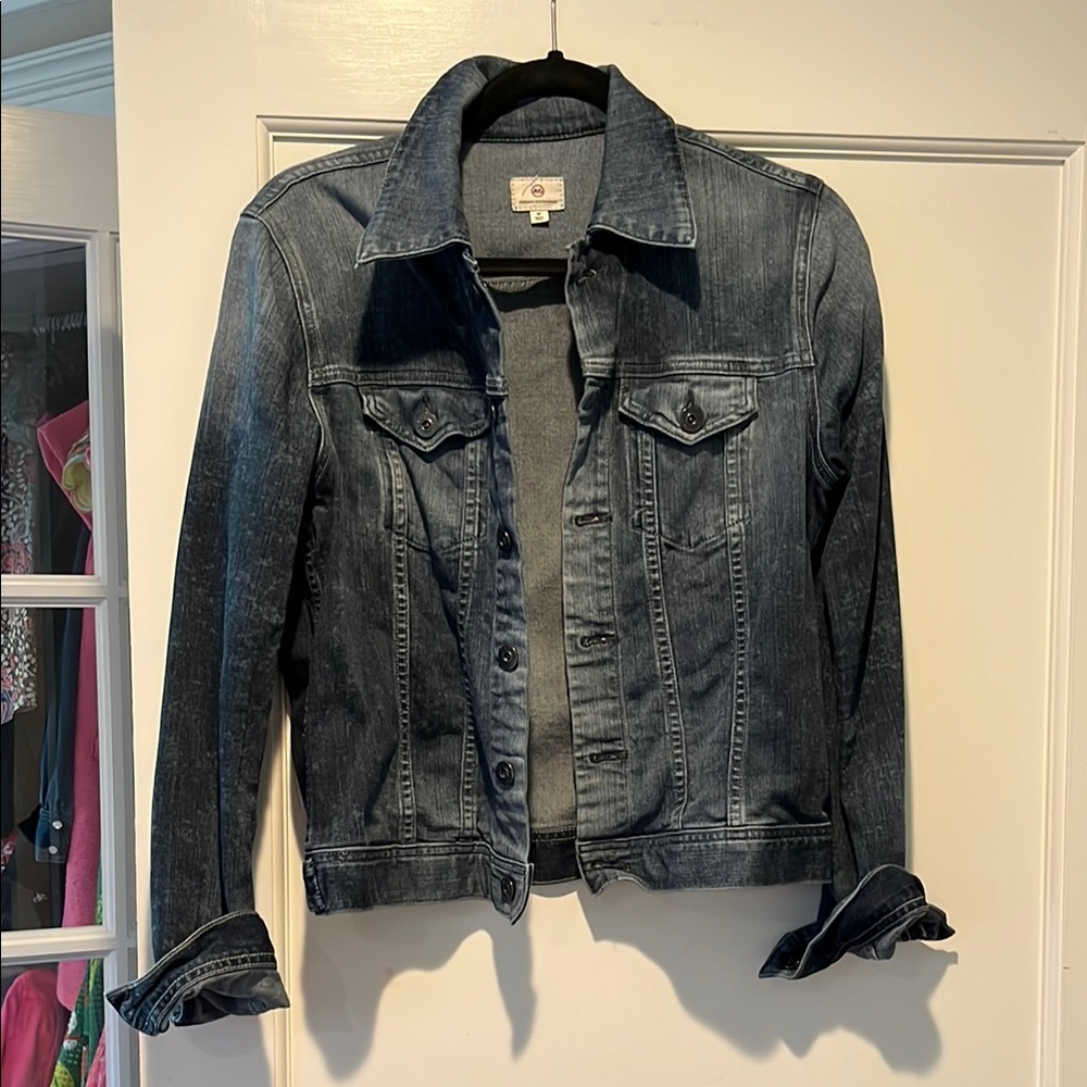 Ag Adriano Goldschmied Blue Jean Jacket Classic Tailored Design